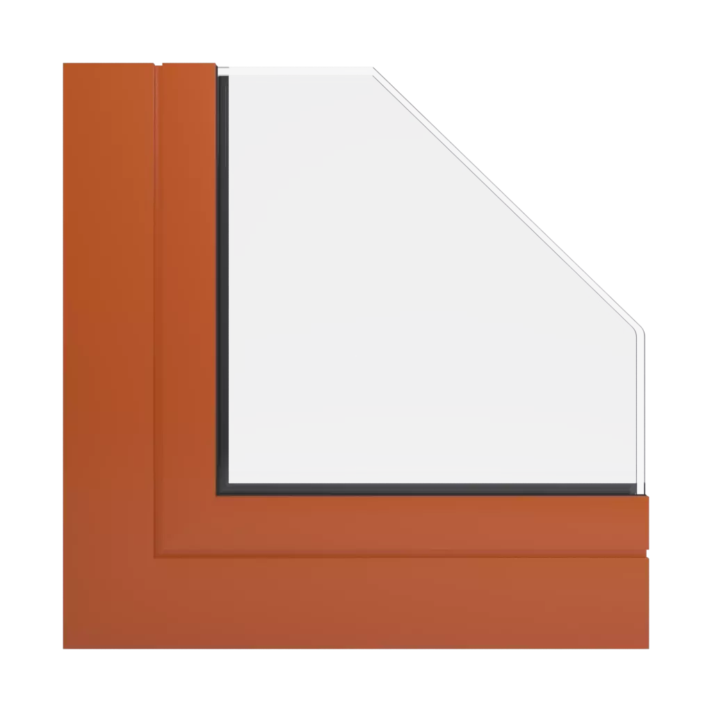 RAL 2001 Red orange windows window-profiles ponzio pe96