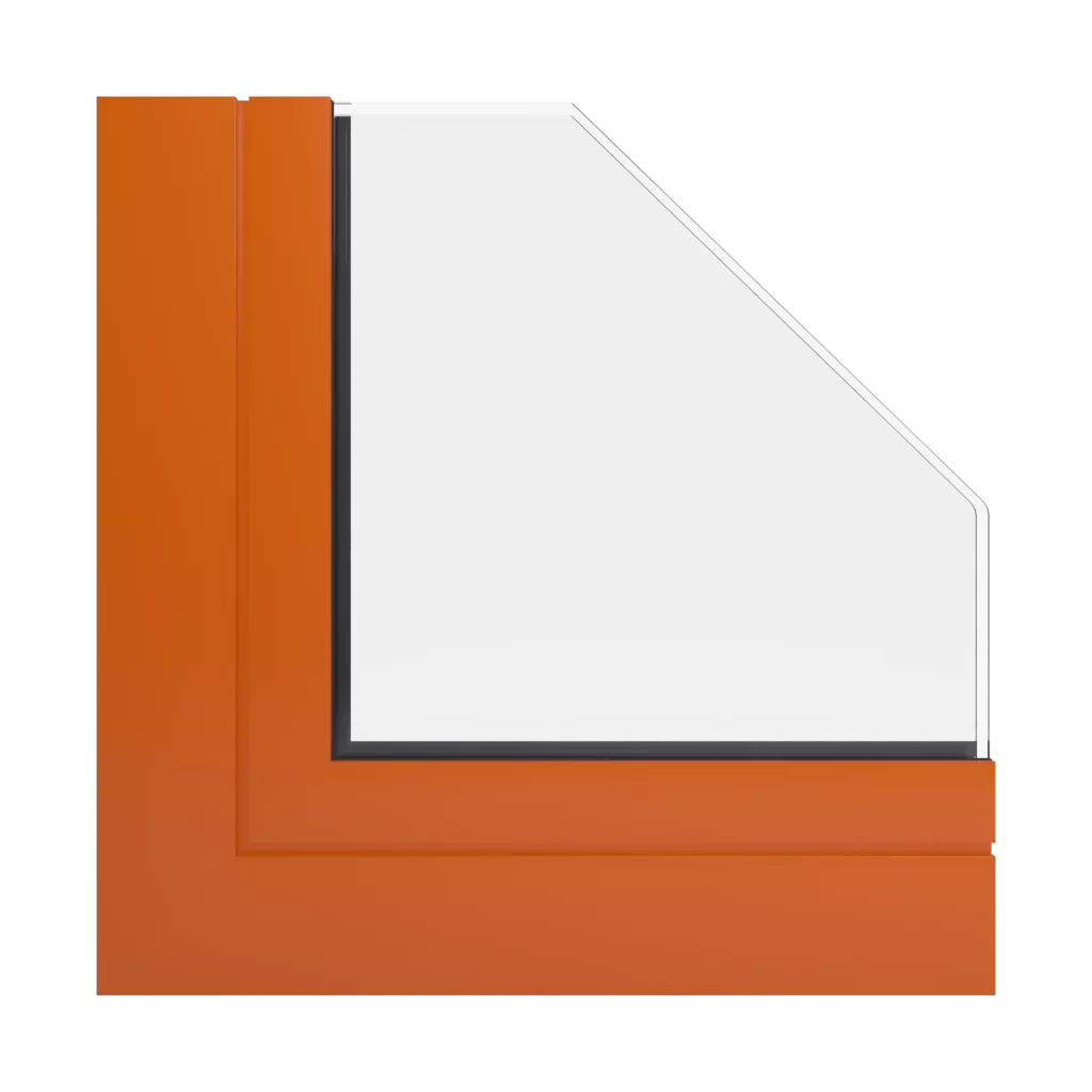 RAL 2009 Traffic orange windows window-profiles aluprof mb-skyline