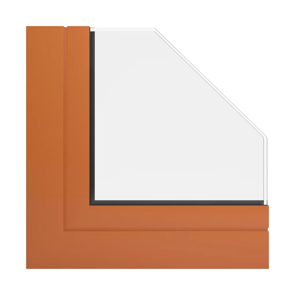 RAL 2010 Signal orange windows window-profiles aluprof mb-60e-ei