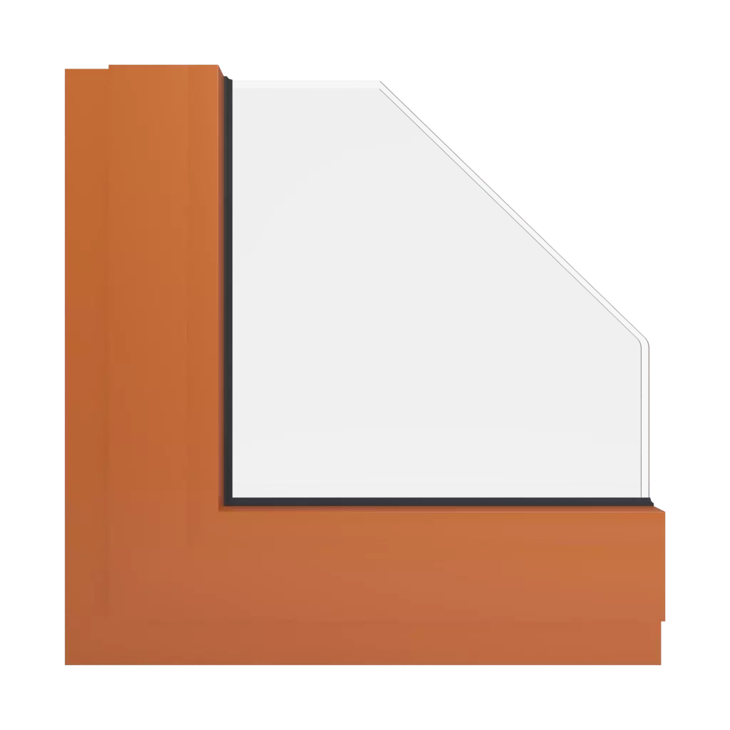 RAL 2010 Signal orange windows window-color aluminum-ral ral-2010-signal-orange interior