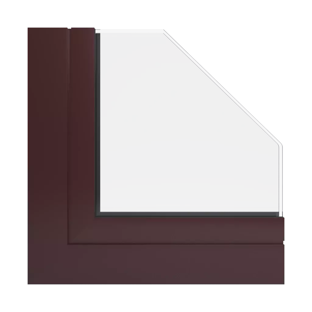 RAL 3007 Black red windows window-profiles aluprof mb-skyline