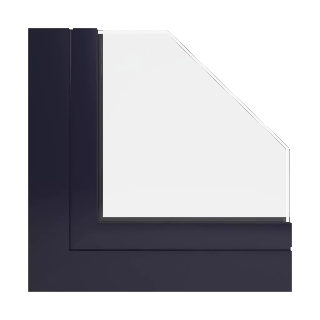 RAL 5004 Black blue windows window-profiles aliplast victoria-plus