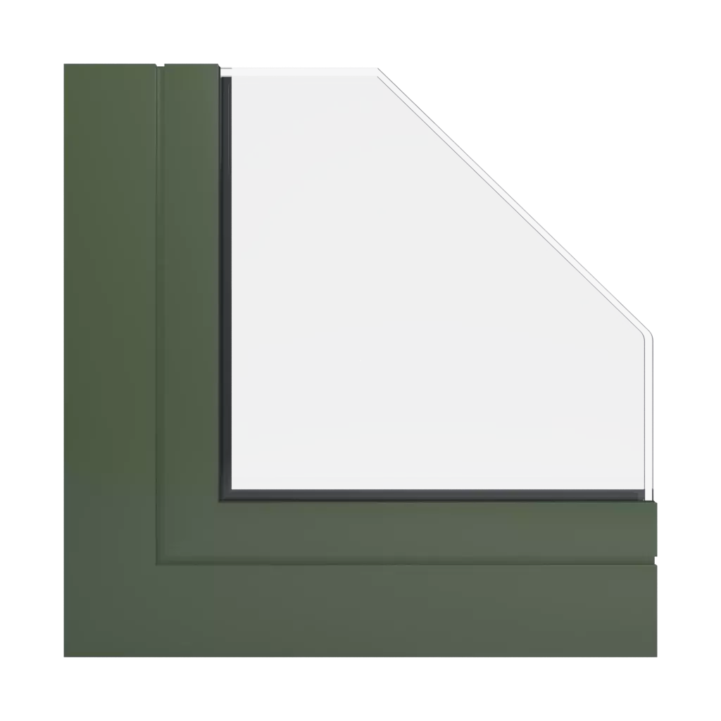 RAL 6003 Olive green windows window-profiles aluprof mb-skyline