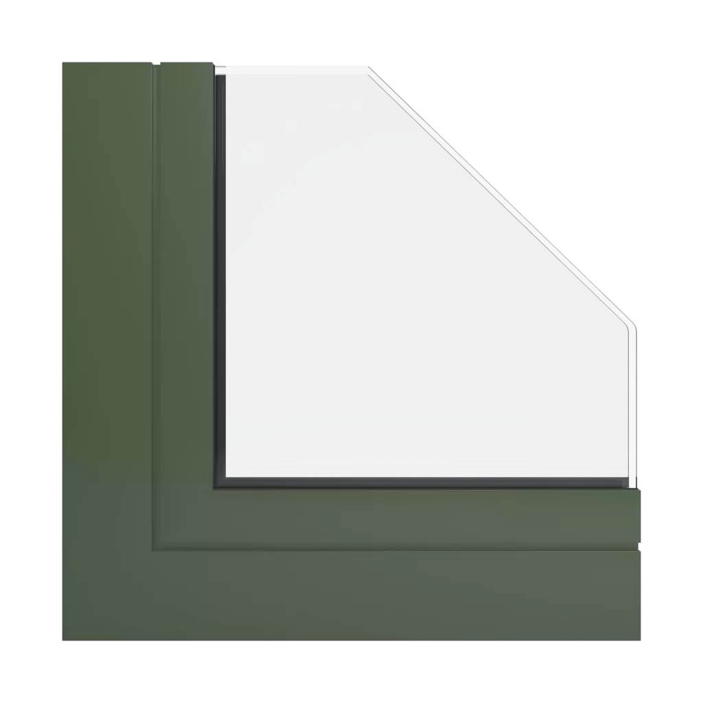 RAL 6003 Olive green windows window-profiles ponzio pe96