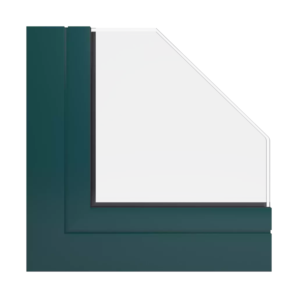 RAL 6004 Blue green windows window-profiles ponzio pe78n