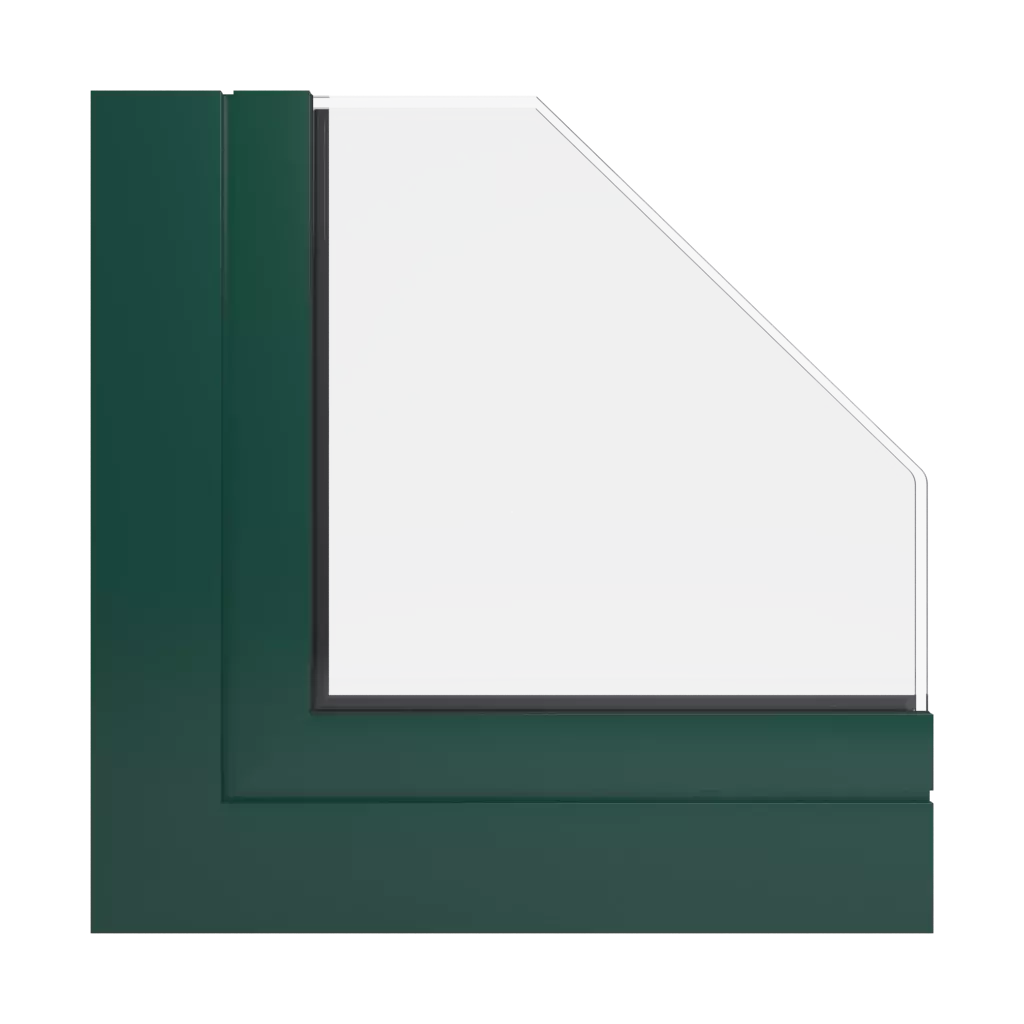 RAL 6005 Moss green windows window-profiles aluprof mb-skyline