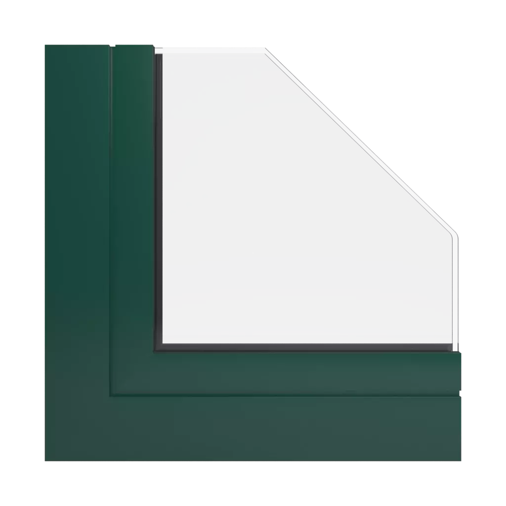 RAL 6005 Moss green windows window-profiles ponzio pe78n