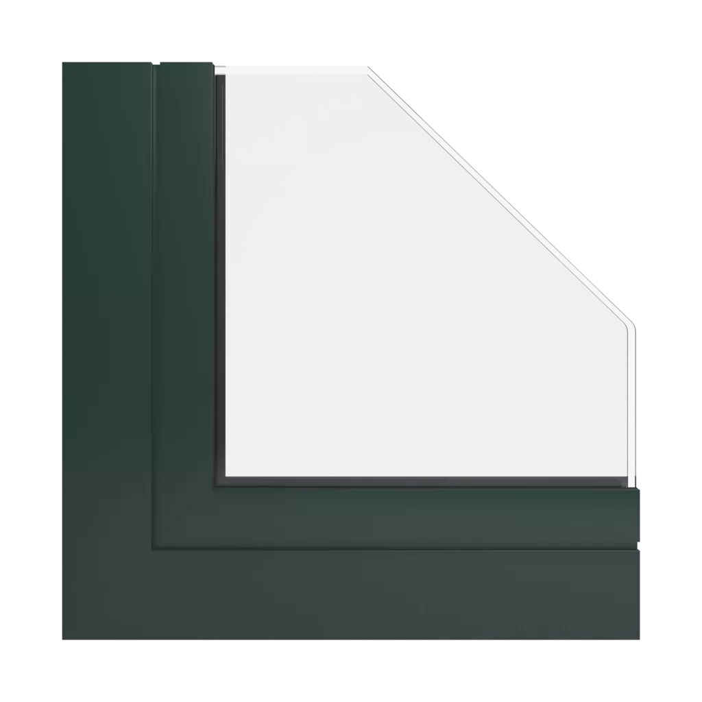 RAL 6009 Fir green windows window-profiles aliplast mc-glass