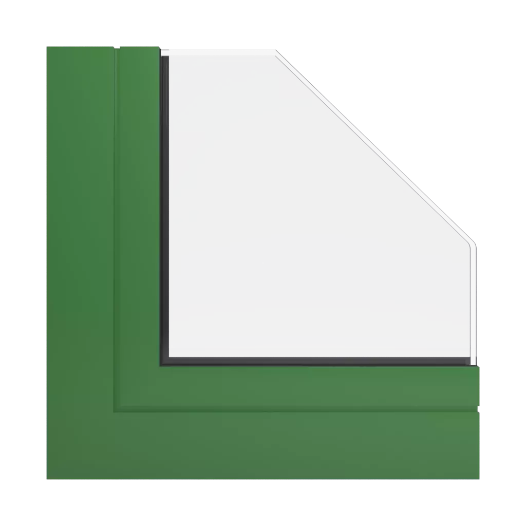 RAL 6011 Reseda green windows window-profiles aluprof mb-86-si