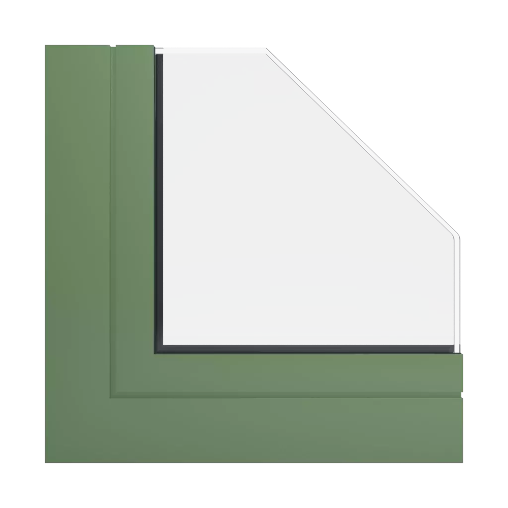 RAL 6011 Reseda green windows window-profiles aliplast victoria-plus