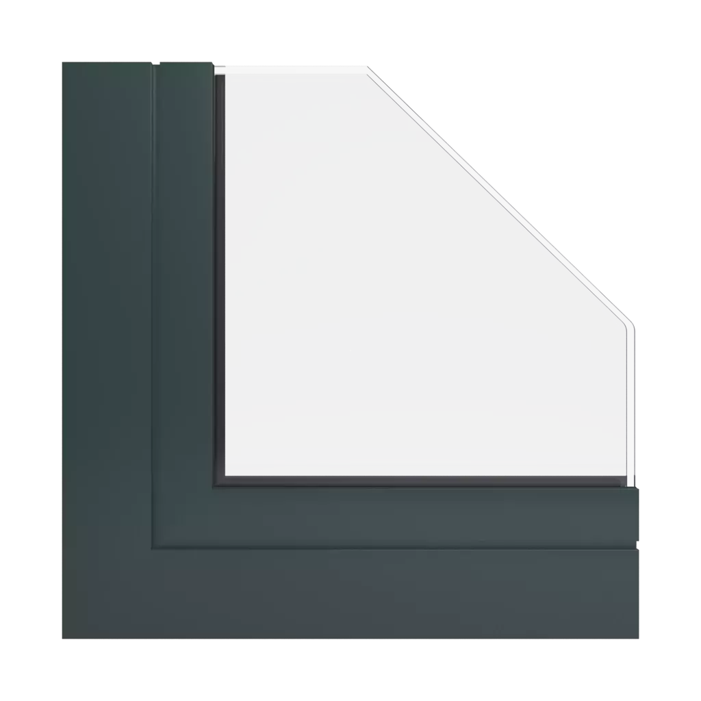 RAL 6012 Black green windows window-profiles aliplast mc-glass