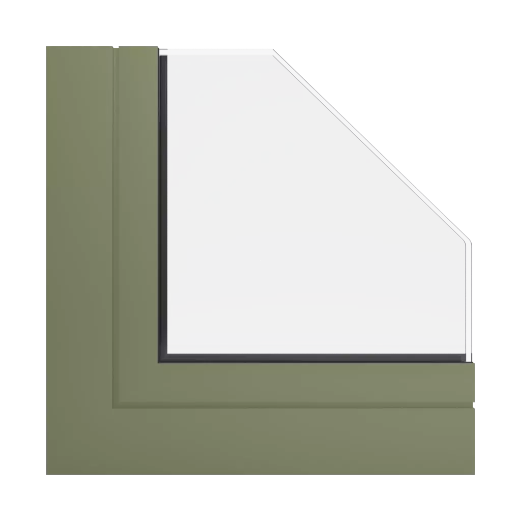 RAL 6013 Reed green windows window-profiles aliplast mc-glass