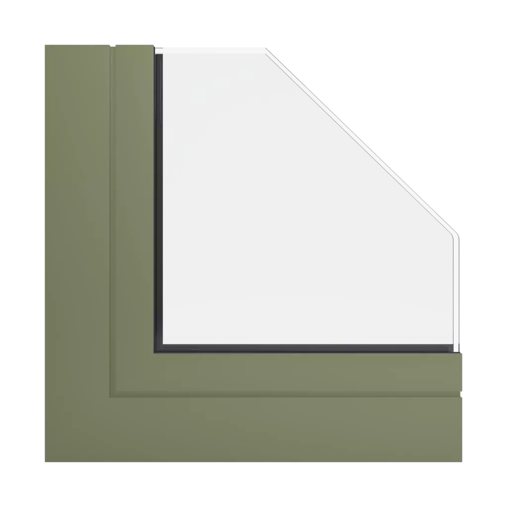 RAL 6013 Reed green windows window-profiles aliplast genesis-75