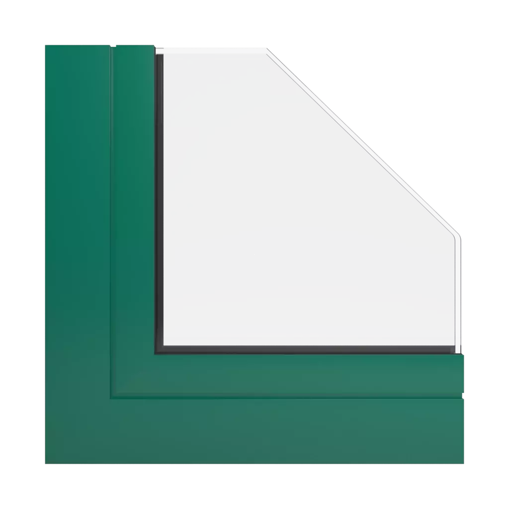 RAL 6016 Turquoise green windows window-profiles aluprof mb-60e-ei