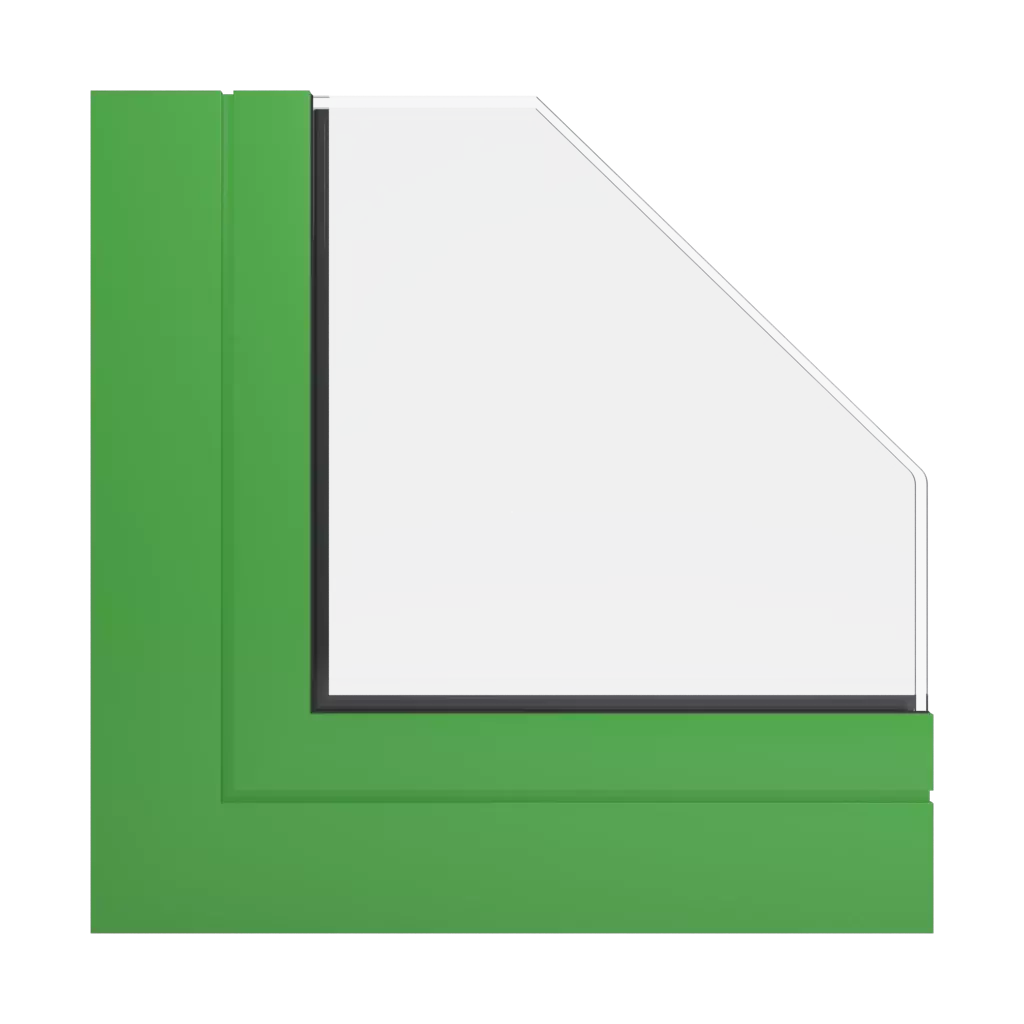 RAL 6018 Yellow green windows window-profiles aliplast panorama
