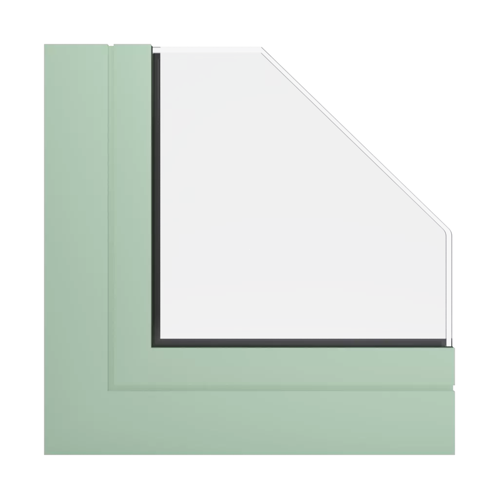 RAL 6019 Pastel green windows window-profiles aliplast mc-glass