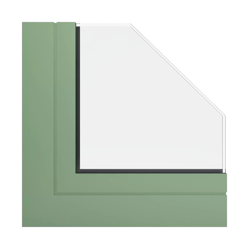 RAL 6021 Pale green windows window-profiles ponzio pe68-hi