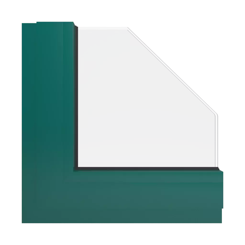 RAL 6026 opal green windows window-color aluminum-ral ral-6026-opal-green interior