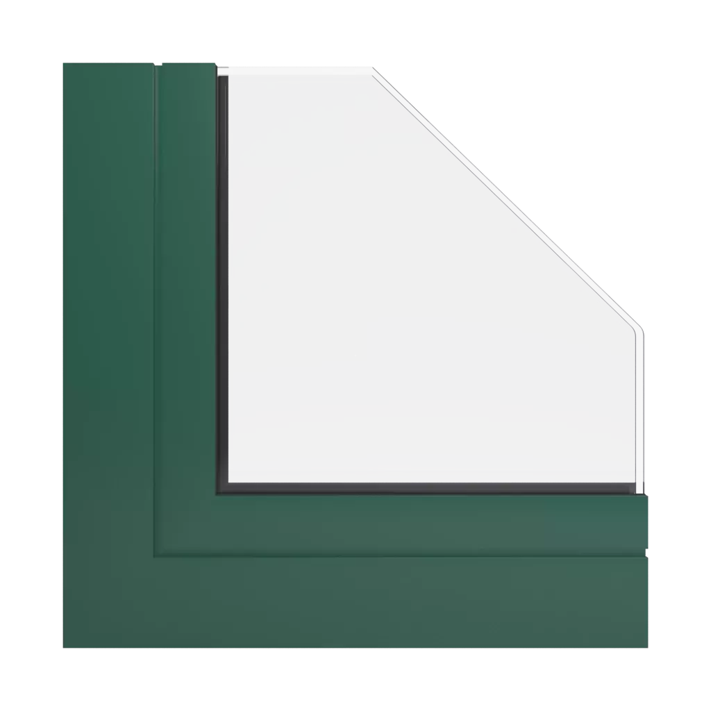 RAL 6028 Pine green windows window-profiles aliplast panorama
