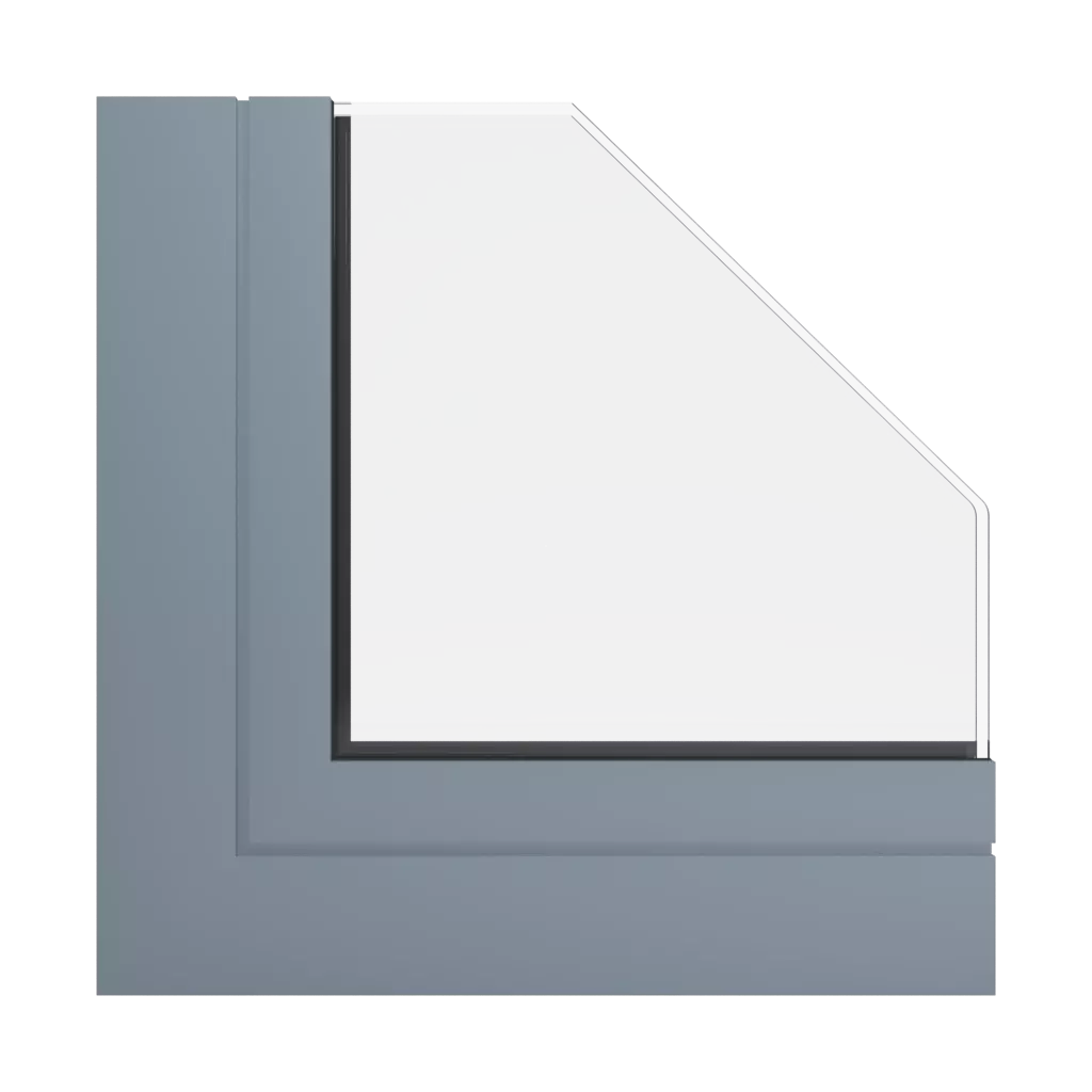 RAL 7000 Squirrel grey windows window-profiles aluprof mb-86-si