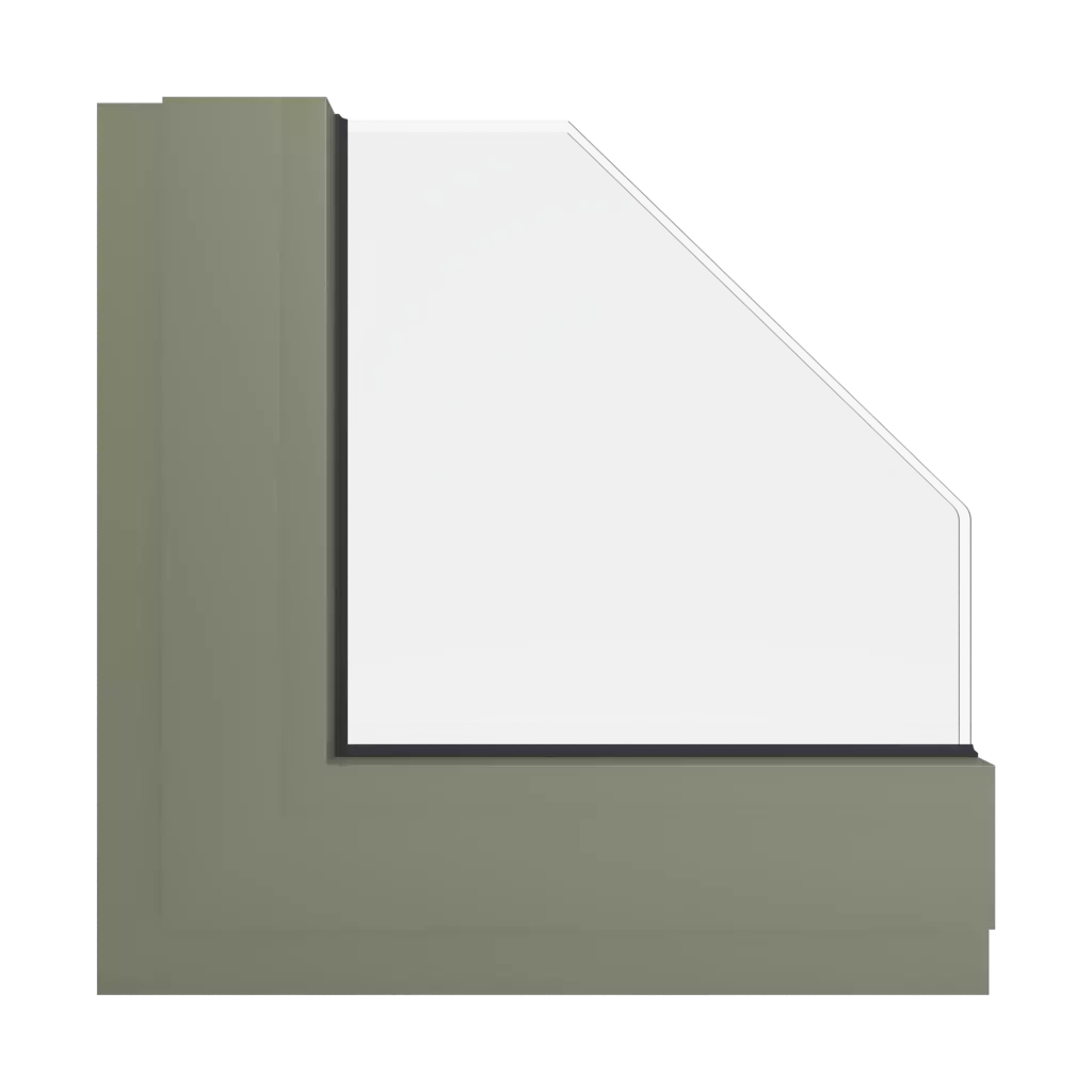RAL 7002 Olive grey windows window-color aluminum-ral ral-7001-silver-grey interior