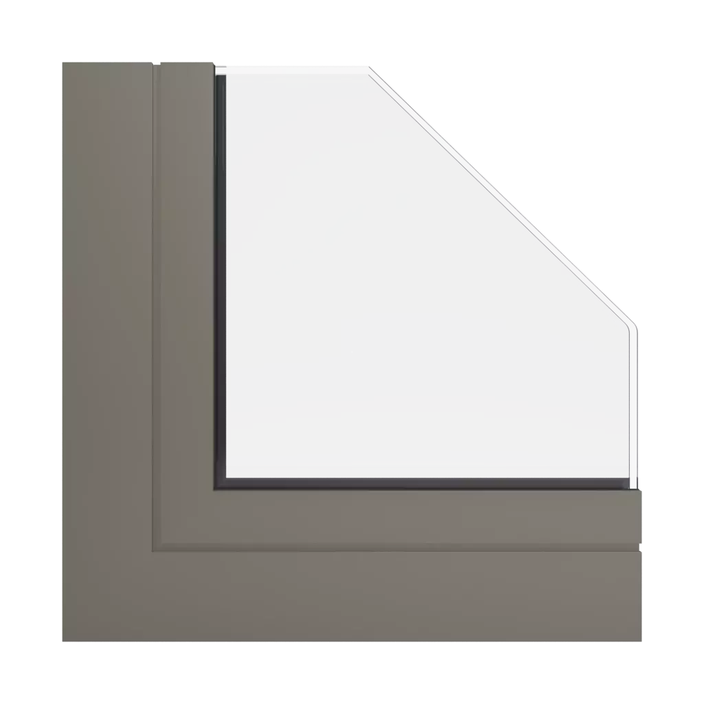 RAL 7006 Beige grey windows window-profiles aliplast panorama
