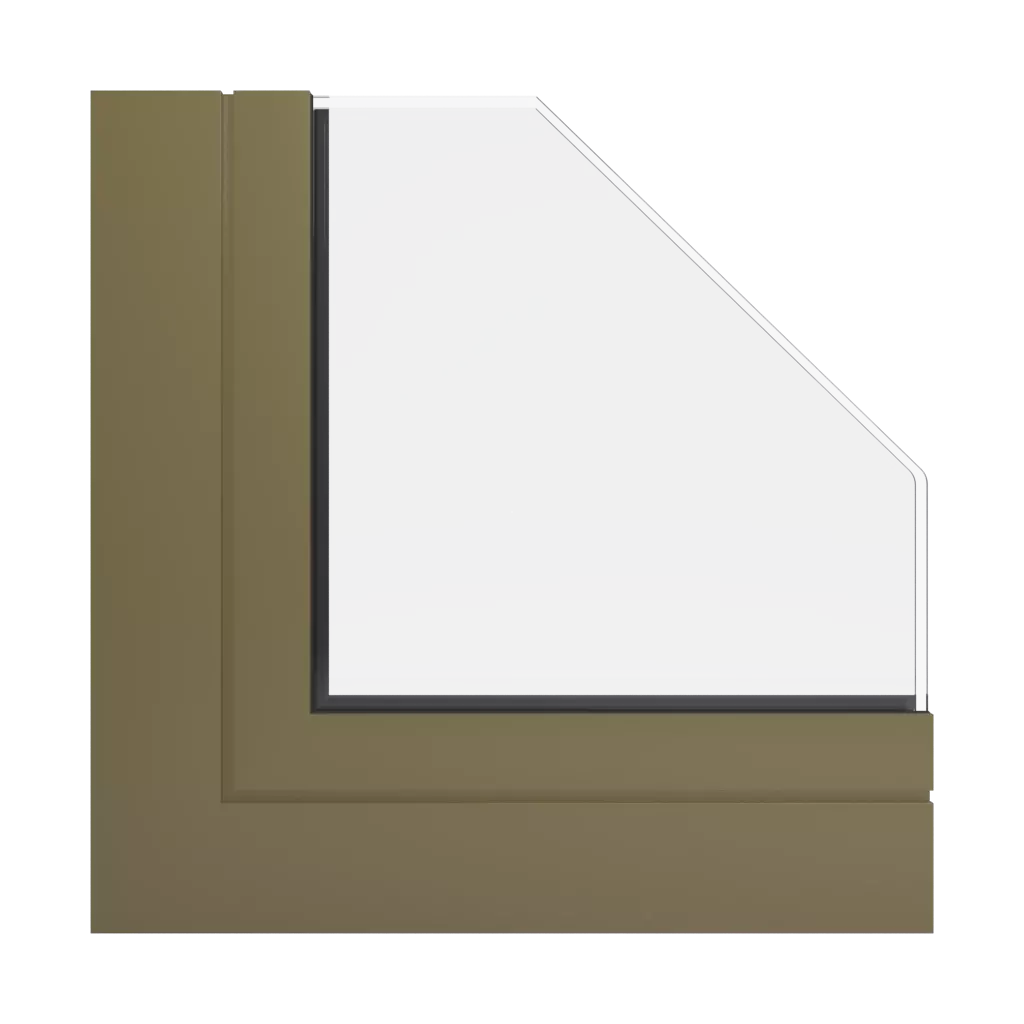 RAL 7008 Khaki grey windows window-color ponzio-colors 