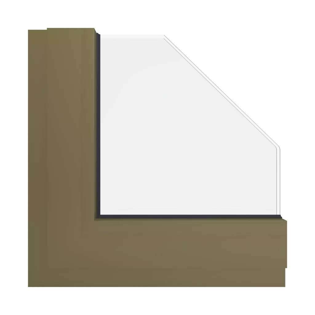 RAL 7008 Khaki grey windows window-color aluminum-ral ral-7008-khaki-grey interior