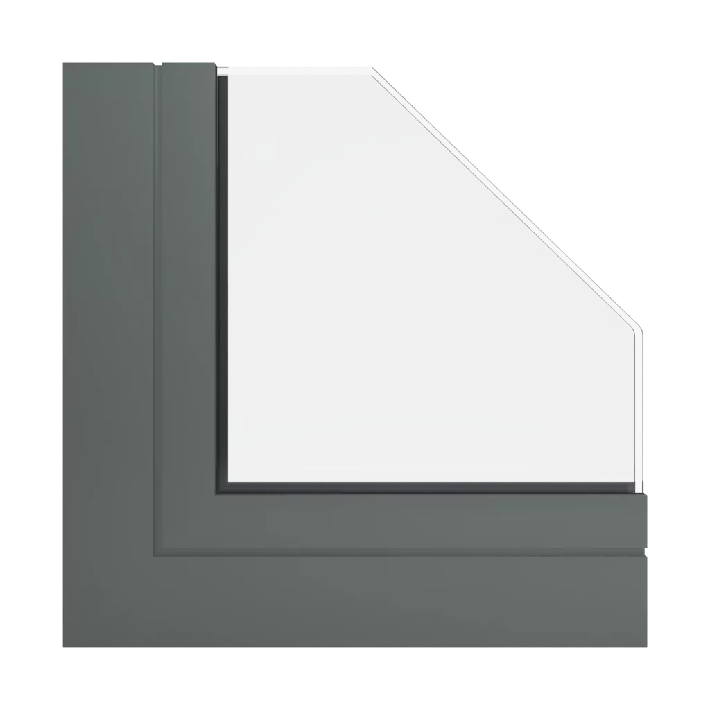 RAL 7009 Green grey windows window-profiles aluprof mb-sr50n-ei