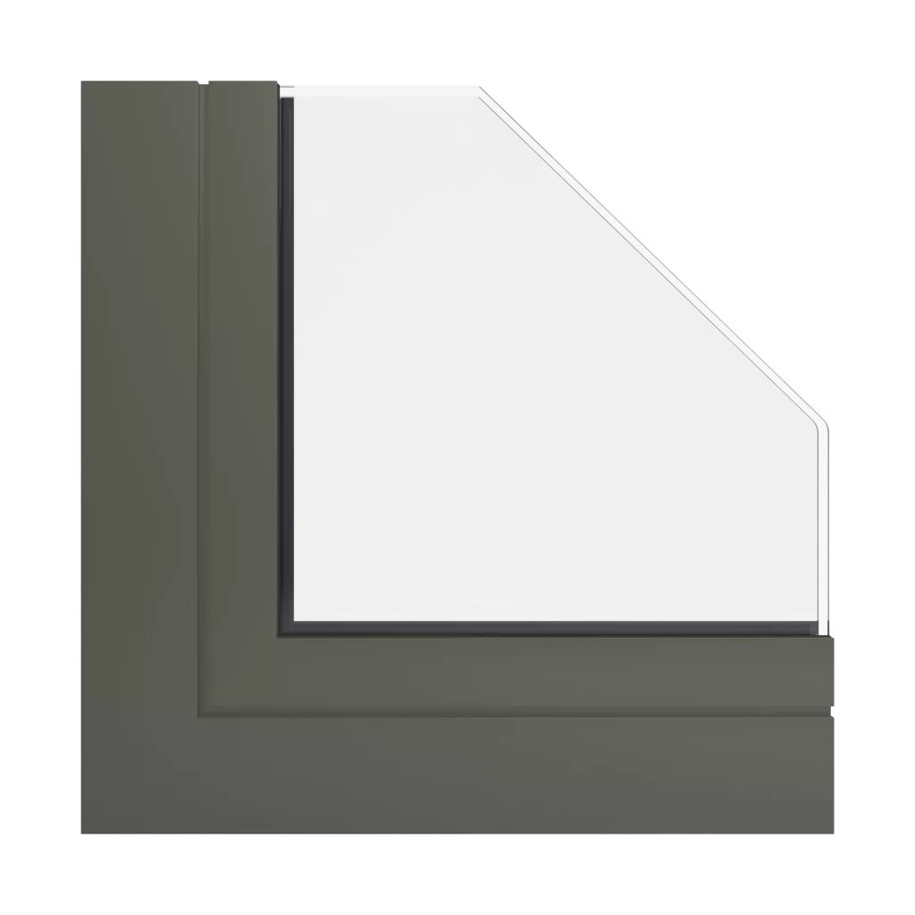 RAL 7013 Brown grey windows window-profiles ponzio pe68-hi