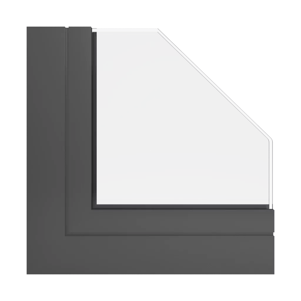 RAL 7022 Umbra grey windows window-profiles ponzio pe68-hi