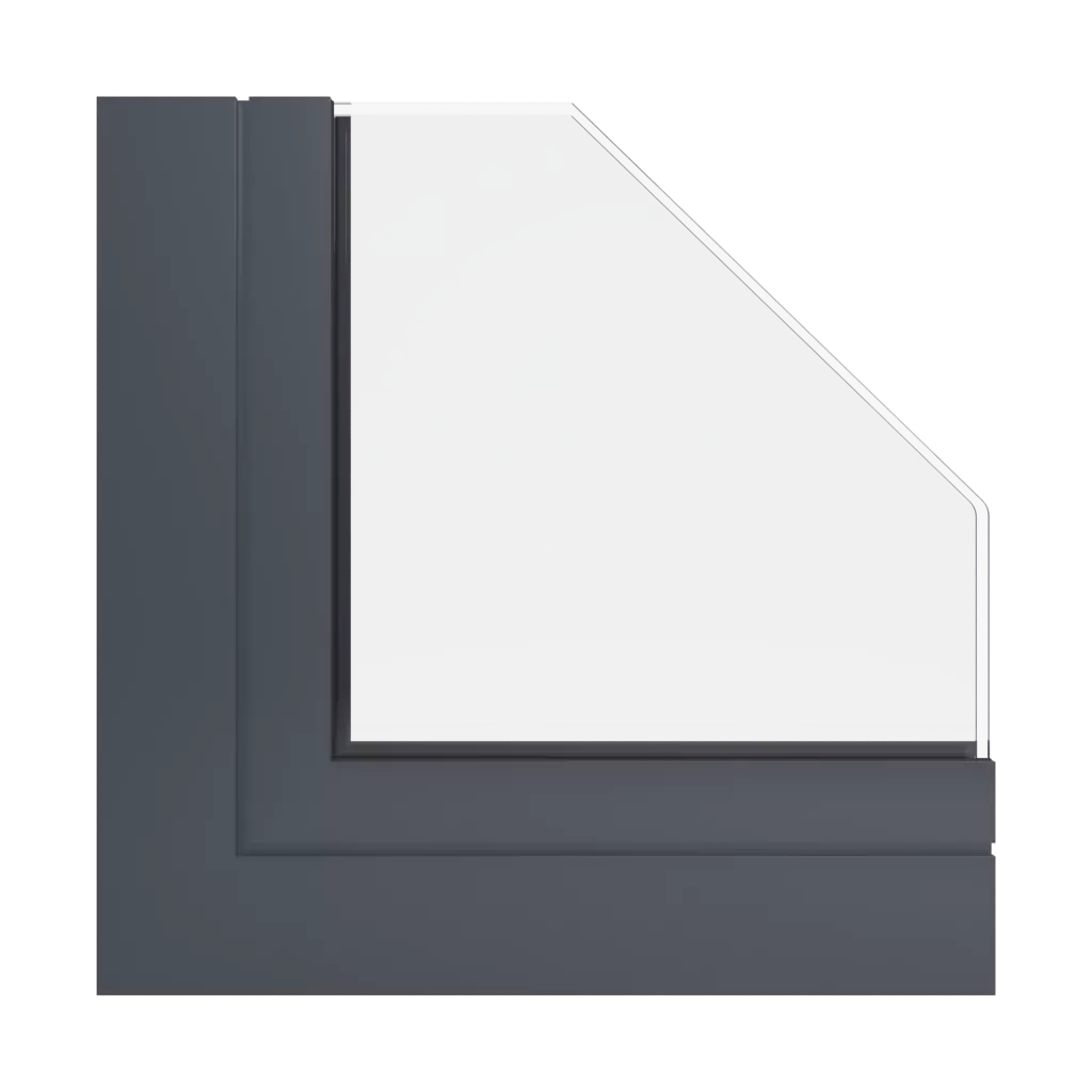 RAL 7024 Graphite grey windows window-profiles ponzio pe96