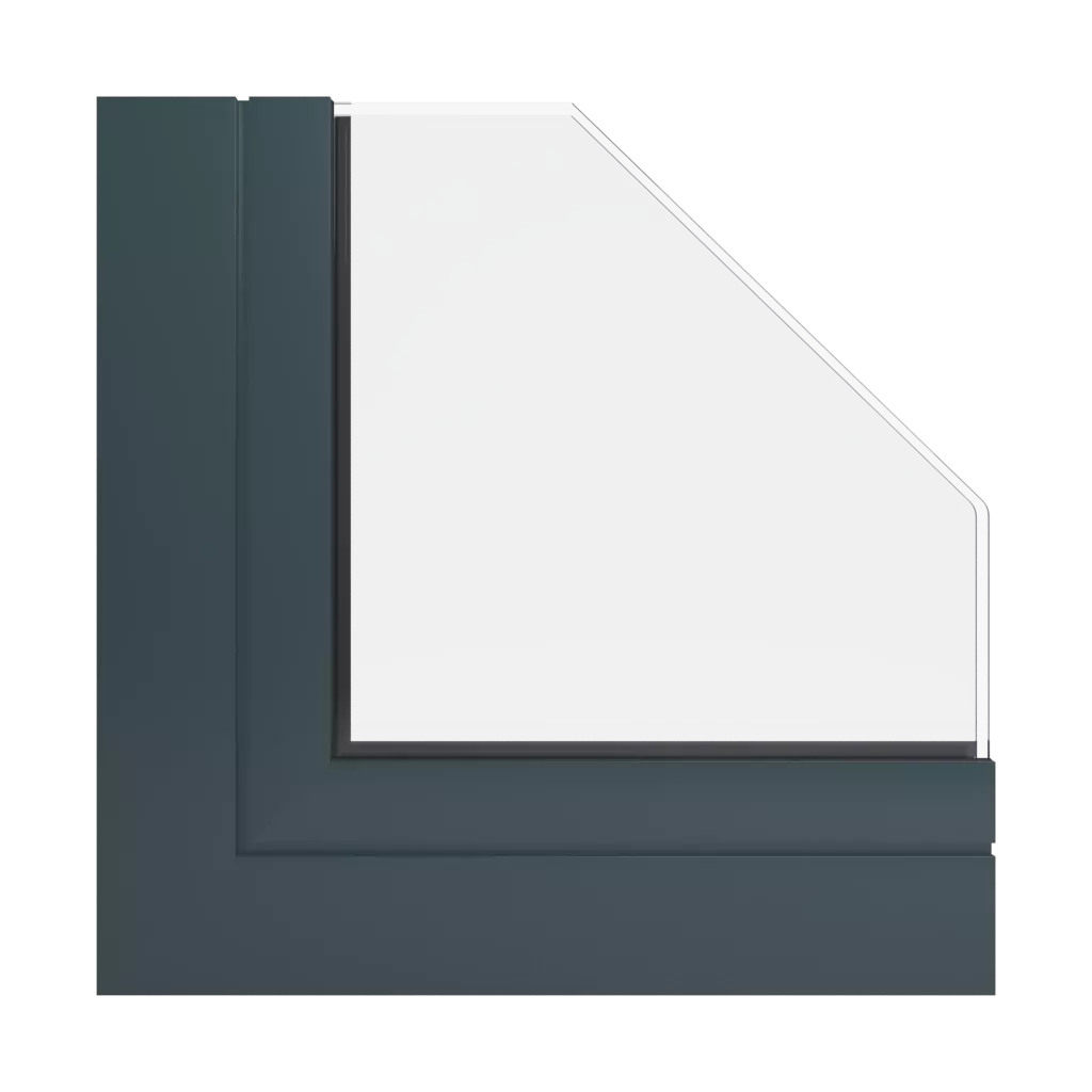 RAL 7026 Granite grey windows window-profiles aliplast mc-glass