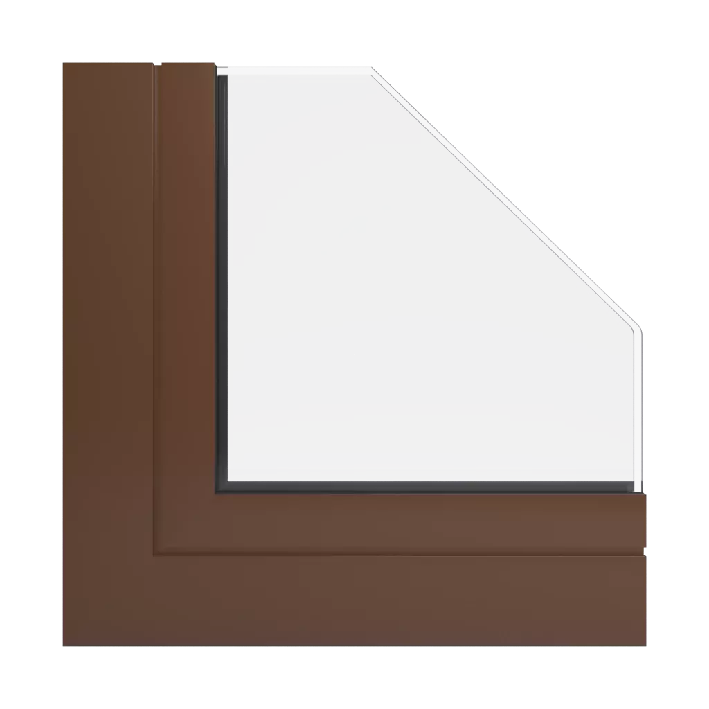 RAL 8011 Nut brown windows window-profiles aliplast panorama