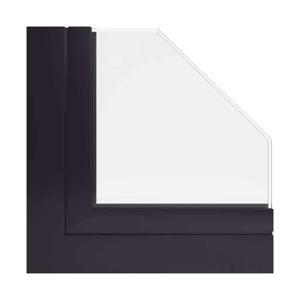 RAL 8022 Black brown windows window-profiles ponzio sl600tt-evo