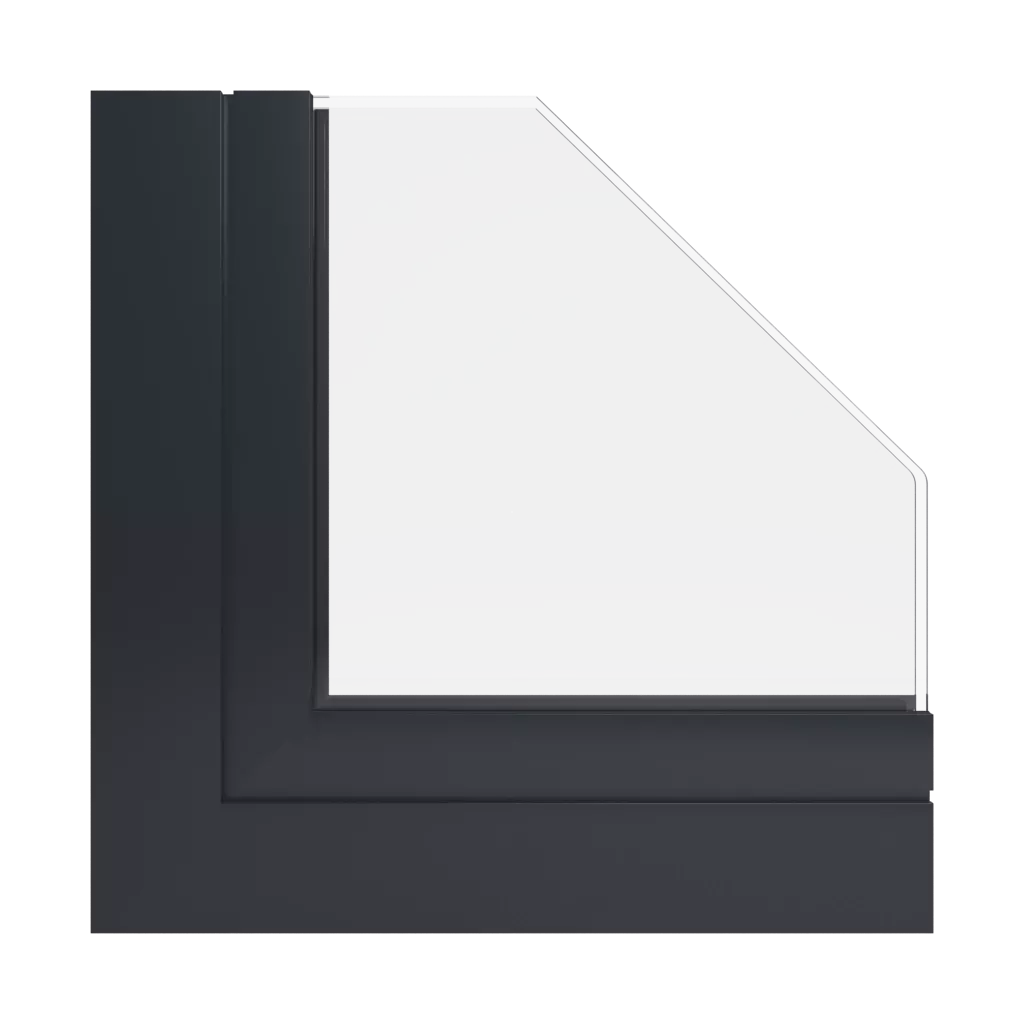 RAL 9011 Graphite black windows window-profiles ponzio pe78n