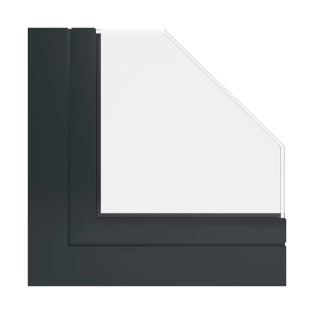 RAL 9017 Traffic black windows window-profiles aliplast mc-glass