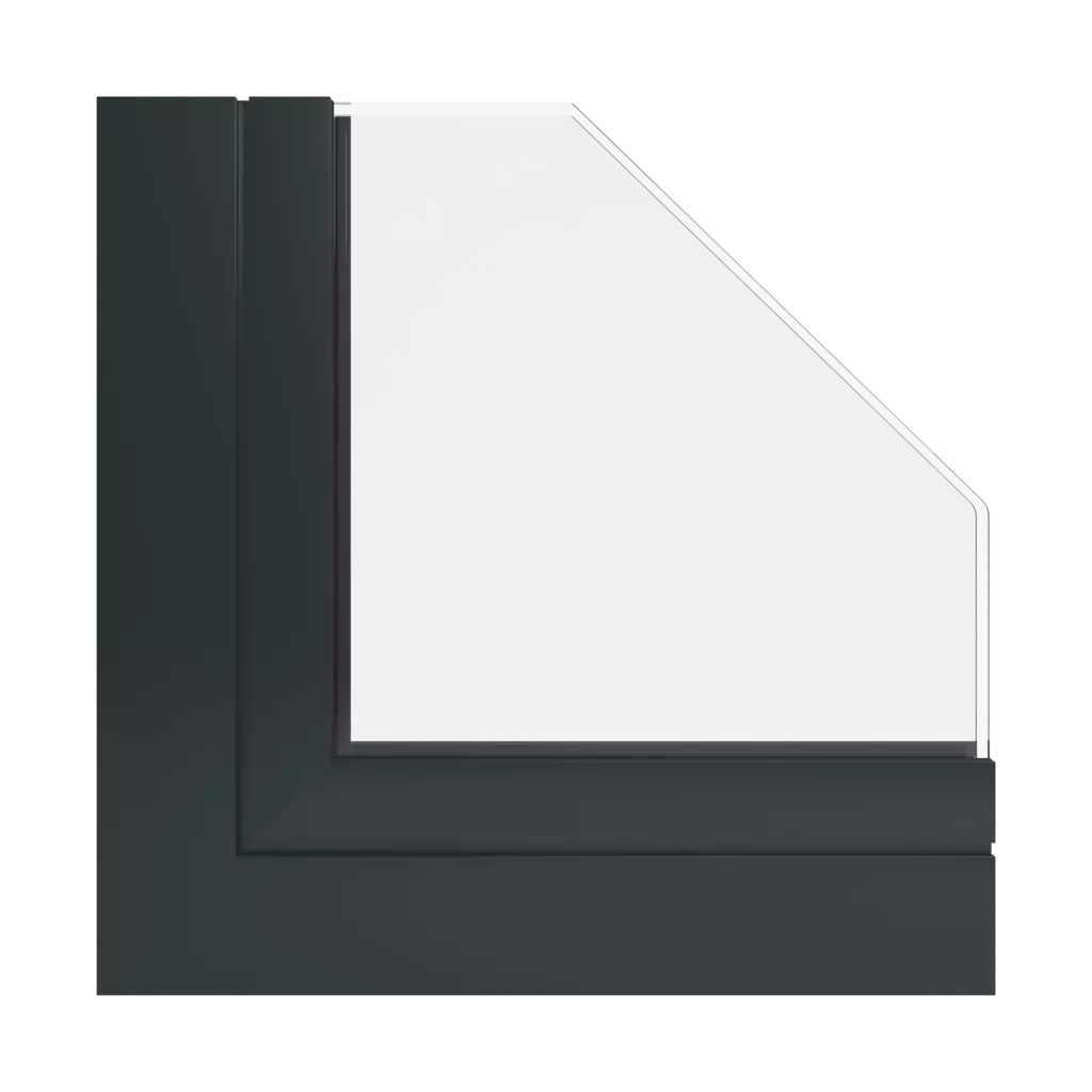 RAL 9017 Traffic black windows window-profiles aliplast panorama