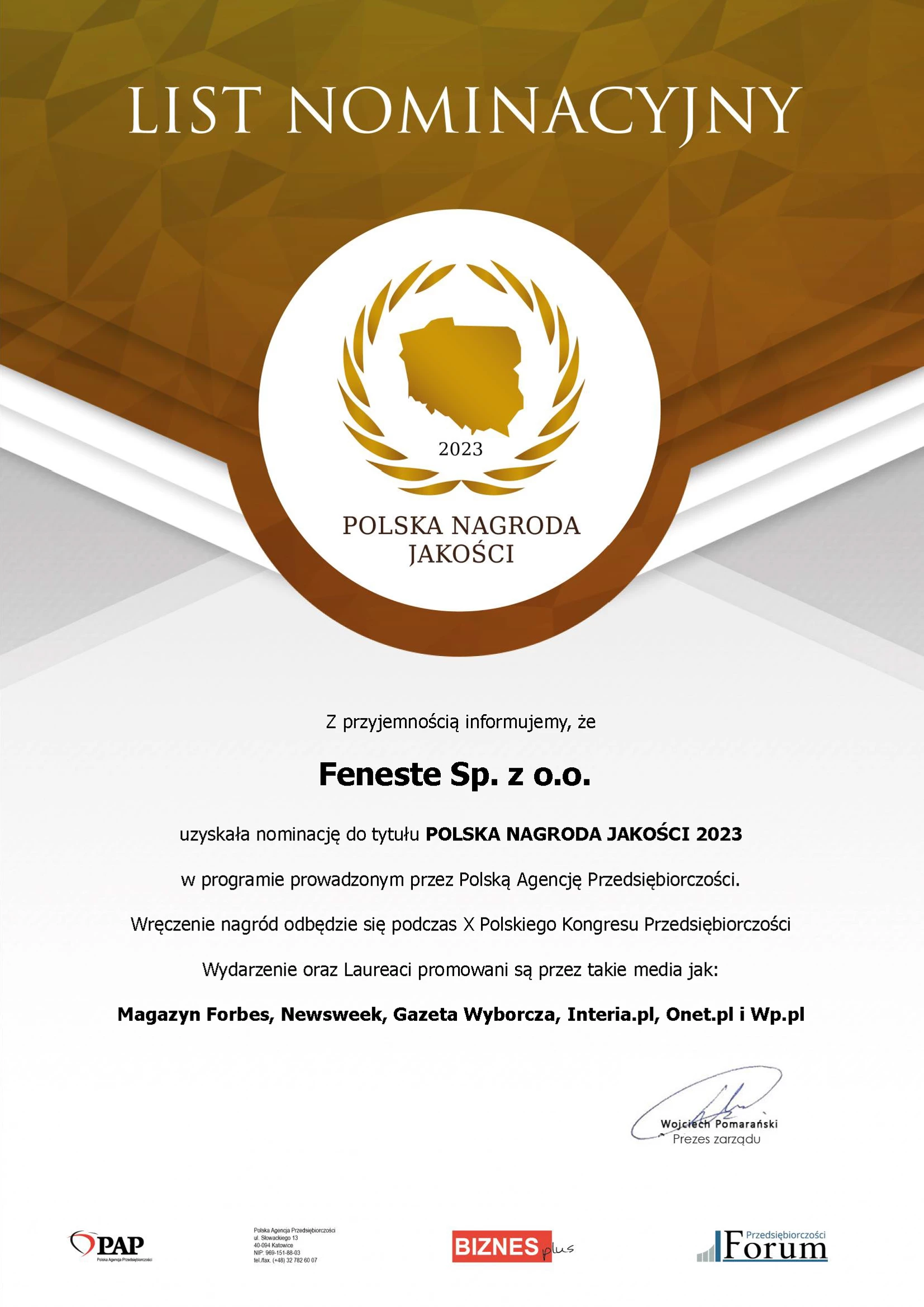 Polish Quality Award Nomination 2023 awards polish-quality-award-nomination-2023    